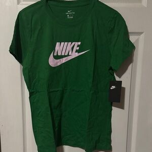 Nike Green Tee with White Logo